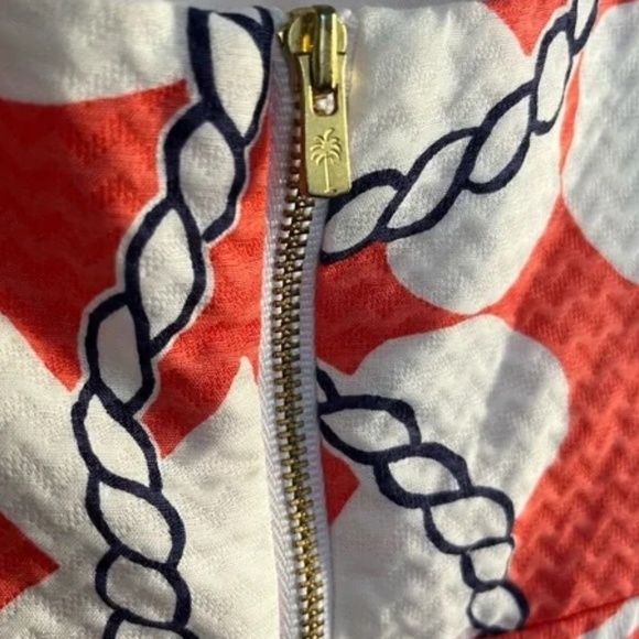 Lilly Pulitzer Size10 (fits like 6-8)Booze Cruise Kirkland Dress in Orange/White - Picture 5 of 5